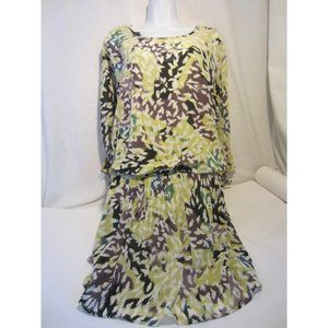 WALTER BAKER W118 Ciara camo green brown dress Women M NWT $158